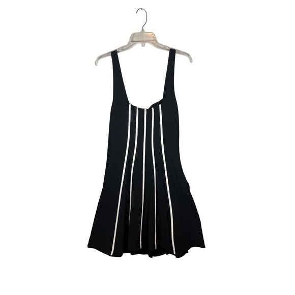 NWT Anthropologie Maeve Sweetheart Mini Dres, Black with White Stripes, Size 8 - Picture 5 of 12